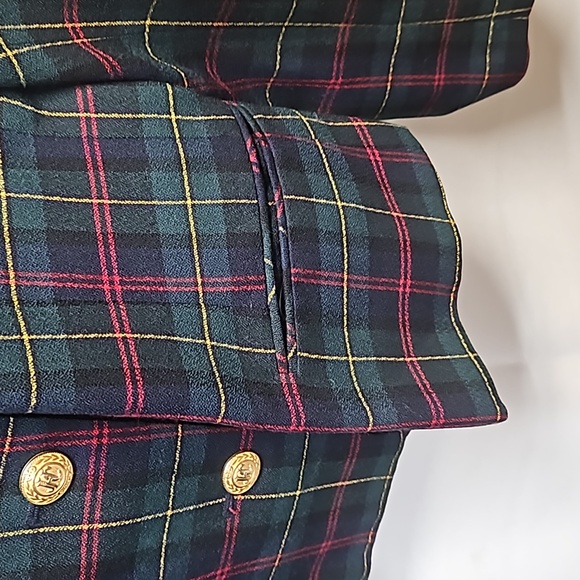 JH Collectibles Tartan Plaid Lined Wool Jacket Sz 10 - Picture 4 of 6
